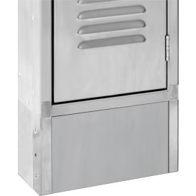 Closed Front Base For Locker, 18"W x 1/8"D x 6"H, Stainless Steel