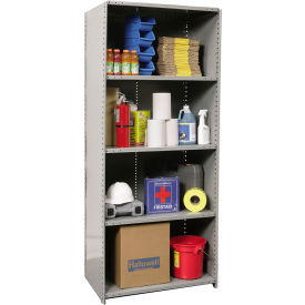 Hi-Tech Closed Style Shelving, 5 Shelves, Starter Unit, 36"W x 12"D x 87"H, Dark Gray