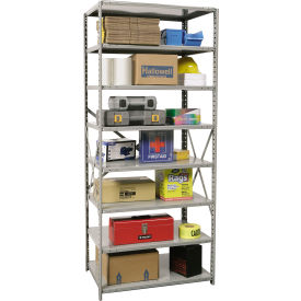 Open Style Shelving, Sway Braces, 8 Shelves, 48"W x 18"D x 87"H, Dark Gray