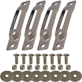 E-Track Single Strap Anchor w/ Carriage Bolts, Stainless, Pack of 4