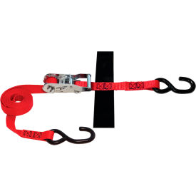 S-Hook Ratchet Tie-Down Strap, 2500 lb. Capacity, 1" x 8'