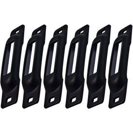 E-Track Single Strap Anchor, Black, Pack of 6