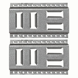 Fast-Track E-Track Horizontal Vertical Anchor Track, 8" Galvanized Steel, Pack of 2