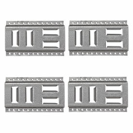 Fast-Track E-Track Horizontal Vertical Anchor Track, 8" Galvanized Steel, Pack of 4