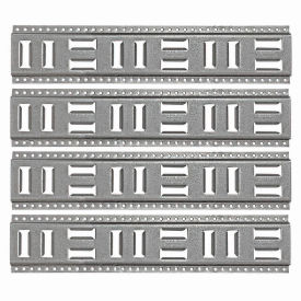 E-Track Horizontal Vertical Anchor Track, 24" Galvanized Steel, Pack of 4