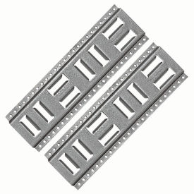 Fast-Track E-Track Horizontal Vertical Anchor Track, 16" Galvanized Steel, Pack of 2
