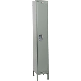 1-Tier 1 Door Maintenance-Free Quiet Locker, 18"W x 24"D x 78"H, Gray, Unassembled
