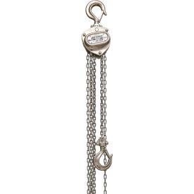 Stainless Steel Manual Chain Hoist, 1/4 Ton Capacity, 30' Lift