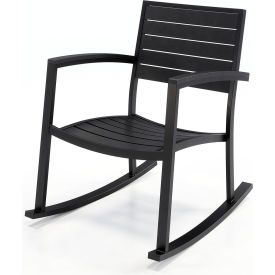 Eveleen Indoor & Outdoor Rocking Chair, Black