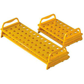 Microcentrifuge Tube Rack, 24 Places, Yellow, Pack of 8