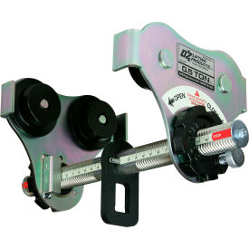 Fall Protection Push Beam Trolley w/ Upto 12"W Flange, 1 Ton Capacity