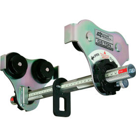 Fall Protection Push Beam Trolley with Up to 16" W Flange, 1 Ton Capacity