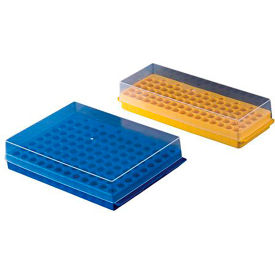 Microcentrifuge Tube Rack, Reversible, 80 Places, Yellow, Pack of 6