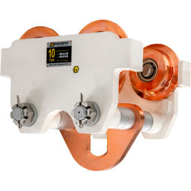 Spark Resistant Push Beam Trolley, 10 Ton Capacity