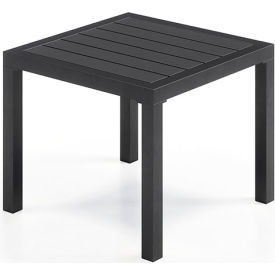 Eveleen Indoor/Outdoor Square Side Table, Black
