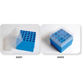 Centrifuge Tube Box For 15ml Tubes, PP, 36 Places, Blue, Pack of 4
