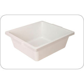 Utility Tray, Polypropylene, 15"L X 14"W X 5"H, White, Pack of 6