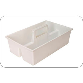 Carrier Tray, Polypropylene, 15"L x 9-1/2"W x 4-1/2"H, White, Pack of 6
