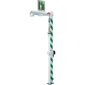 Drench Shower, Floor Mount, Galvanized Pipe, Nylon 6 Showerhead, 20 GPM, 240V