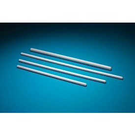 Plastic Stirring Rods, PP, 10"L x 1/4" Dia., White, Pack of 12