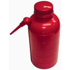 Wash Bottle, LDPE, 500ml Capacity, Red, Pack of 4
