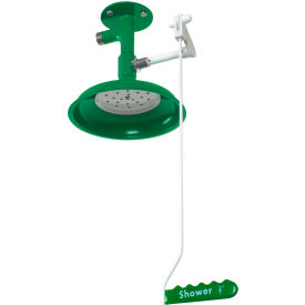 Laboratory Drench Shower, Ceiling Mount, Stainless Steel Pipe, 20 GPM