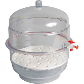 Desiccator, Vacuum, Clear Base, 10" Dia.