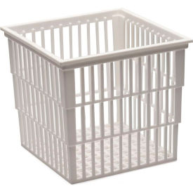Test Tube Basket, PP, 6-5/16"L x 6-5/16"W x 6-5/16"H, White, Pack of 6