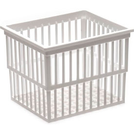 Test Tube Basket, PP, 5-1/2"L x 4-3/4"W x 4-1/3"H, White, Pack of 6