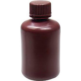 Reagent Bottle, Narrow Mouth, HDPE, 125ml Capacity, Amber, Pack of 12