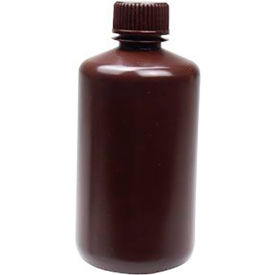 Reagent Bottle, Narrow Mouth, HDPE, 250ml Capacity, Amber, Pack of 12
