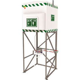Hughes® Emergency Tank Shower w/ Eye & Face Wash, Floor Mount, 317 Gallon Capacity