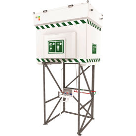 Hughes Emergency Tank Shower w/ Eye & Face Wash, Floor Mount, 528 Gallon Capacity, 110V