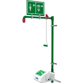 Combination Shower, Wall Mount, Closed ABS Bowl, Galvanized Steel Pipe