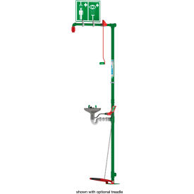 Combination Shower, Floor Mount, Stainless Steel Bowl, Galvanized Steel Pipe