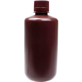 Reagent Bottle, Narrow Mouth, HDPE, 1000ml Capacity, Amber, Pack of 6