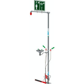 Combination Shower, Self Draining, Floor Mount, Open SS Bowl, Stainless Steel Pipe