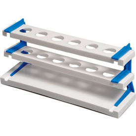 Nessler Cylinder Rack For 50ml Tubes, PP, 6 Tubes, White