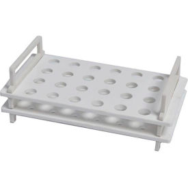 Racks For Microcentrifuge Tubes, PC, 24 Places, White, Pack of 4