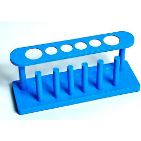 Test Tube Rack, Plastic, 6 Places, Blue