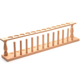 Wooden Test Tube Rack, 12 Places, Tan