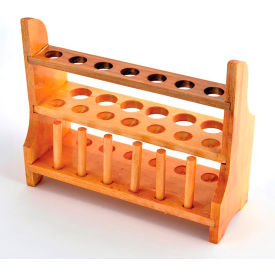 Wooden Test Tube Rack, 13 Places, Brown