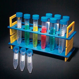 Test Tube Rack Set with 15 ml Capacity 12 Plastic Tubes