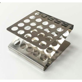 Test Tube Rack, Stainless Steel, 25 Places, Silver