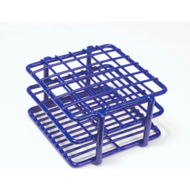 Test Tube Rack For 10-13mm Tubes, 36 Places, Wire, Epoxy-Coated, Blue