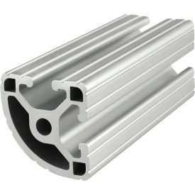 15 Series 1-1/2" x 1-1/2" Round Bi & Quarter T-Slotted Extrusion Profile, 120"L Stock Bar
