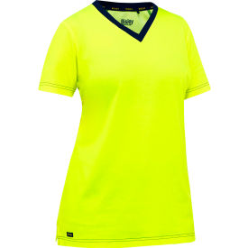 Bisley Women's Short Sleeve T-Shirt, 3XL, Hi-Vis Yellow