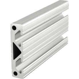 10 Series 2" x 1/2" Adjacent Bi T-Slotted Extrusion Profile, 120"L Stock Bar