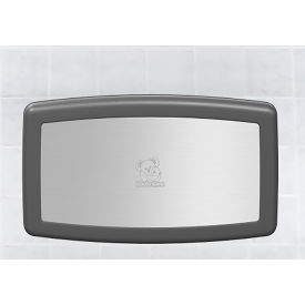 Baby Changing Station w/ Stainless Steel Veneer, Polyethylene, Gray