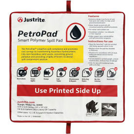 PetroPad Smart Polymer Spill Pad, 53-7/8"L x 53-7/8"W, X Large, White